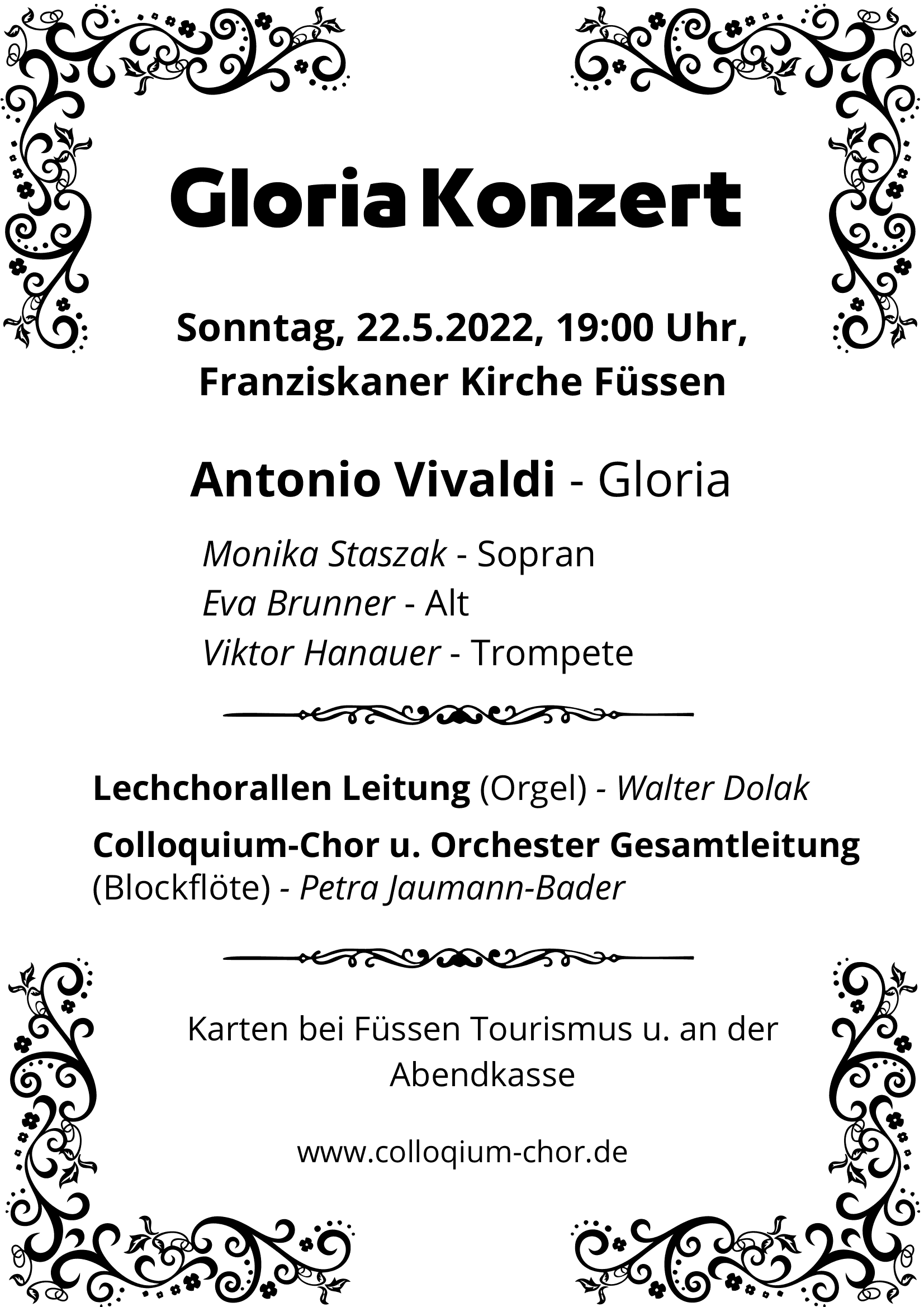 Chorplakat Vivaldi Gloria